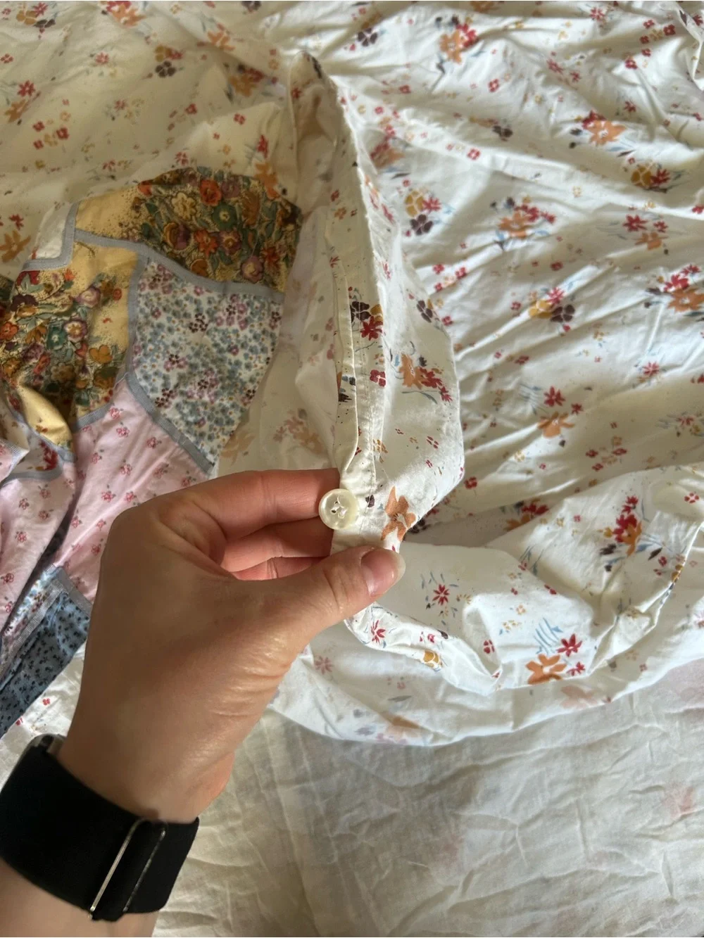 Anthropologie/Urban Outfitters RN 66170 Floral Patchwork Duvet Cover Full/Queen